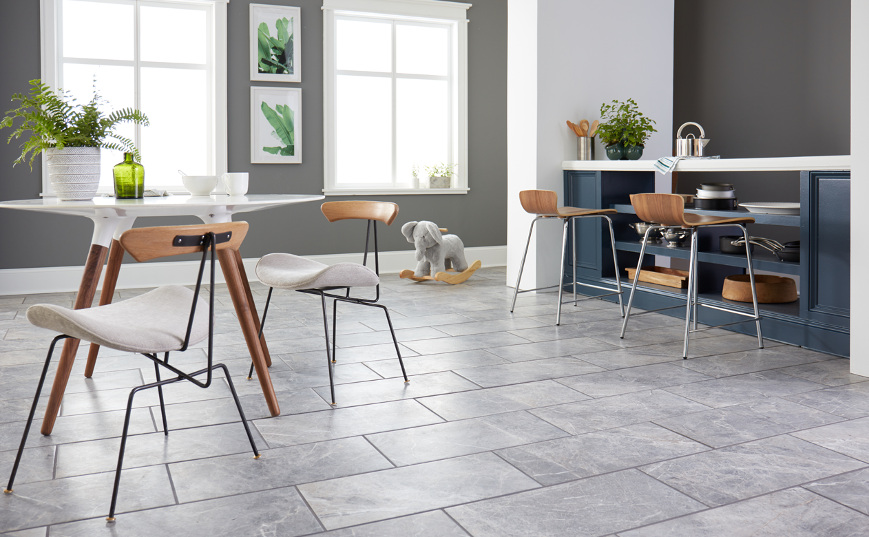 tile flooring in kitchen